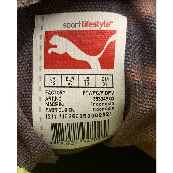 PUMA CLASSIC Tie Dye Canvas Athletic Casual Shoes Sneakers 353349 03 Men's Sz 13 - Picture 11 of 11